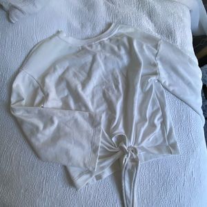 Gap Bell Sleeve Tie Front Sweatshirt